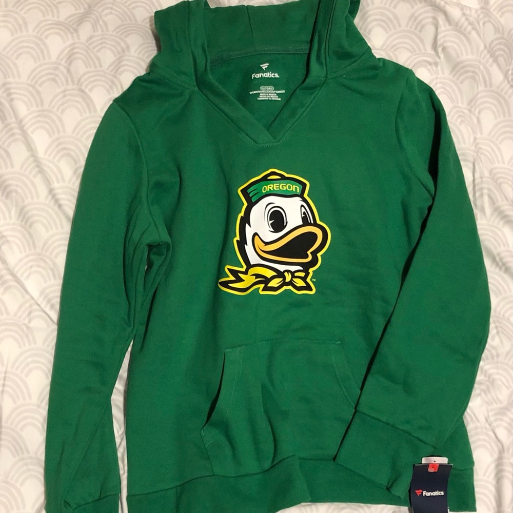 University of Oregon Ducks V-Neck Hoodie, Women’s XL